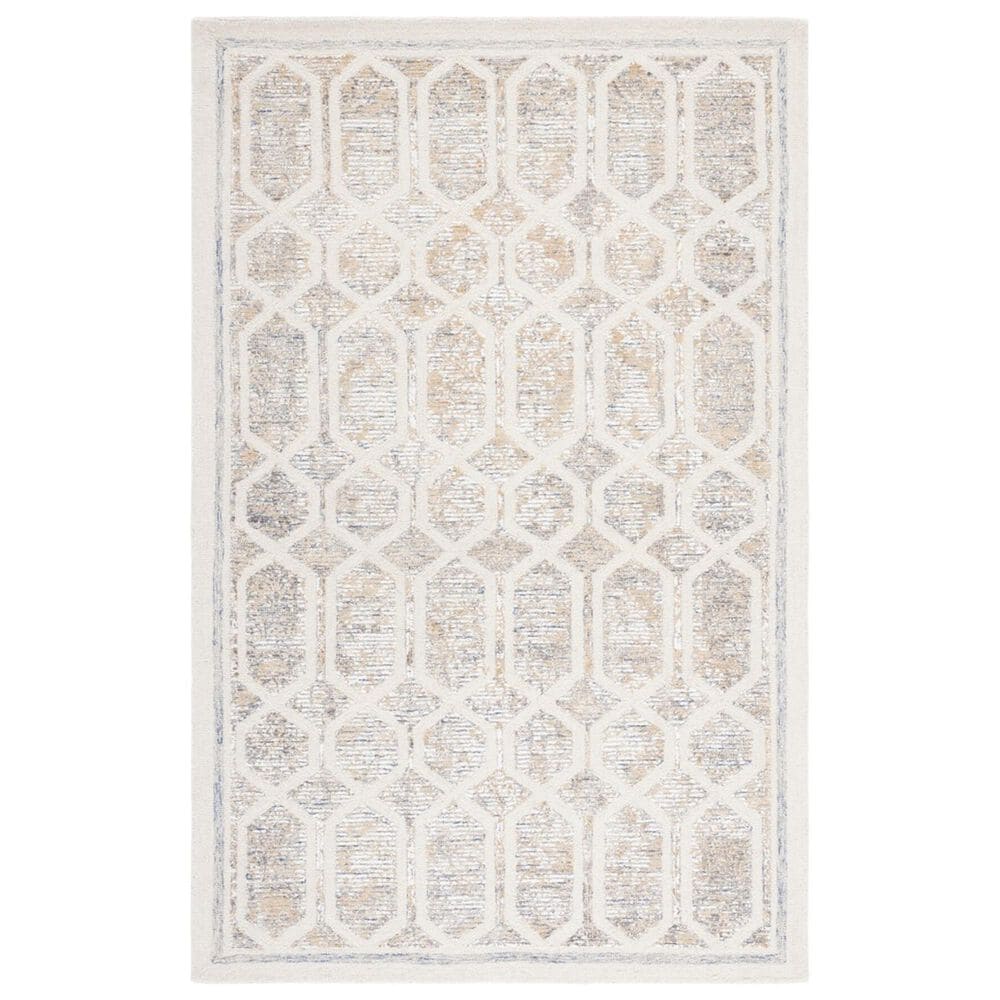 Safavieh Artistry ARR665D 6" x 9" Ivory and Gold Area Rug, , large