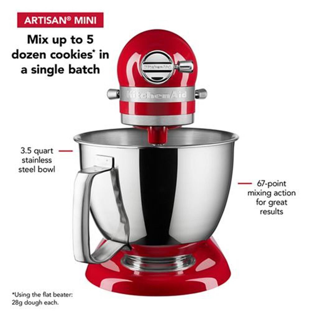 KitchenAid Artisan Mini 3.5 Quart Tilt-Head Stand Mixer in Empire Red, , large