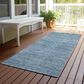 Dalyn Rug Company Soft Essentials Solid Denim 2"3" x 7"6" Indoor/Outdoor Runner, , large