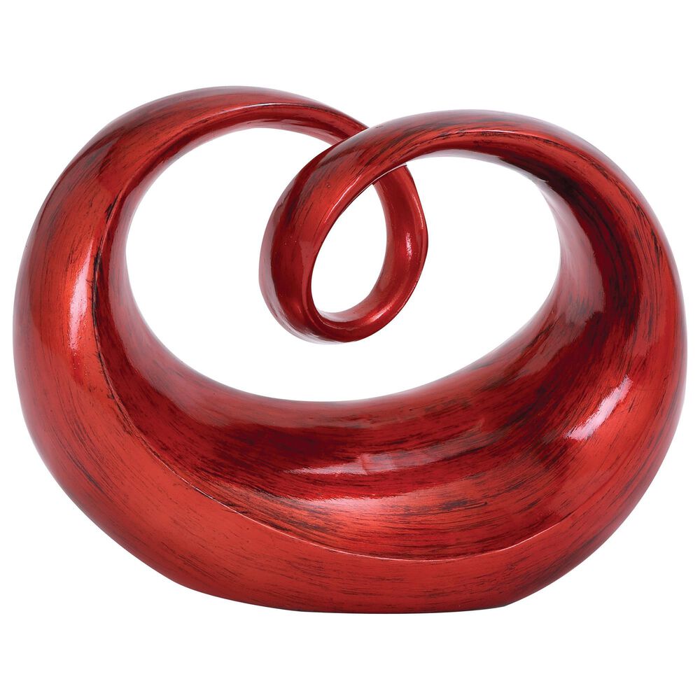 Maple and Jade 9" x 12" Abstract Sculpture in Red, , large