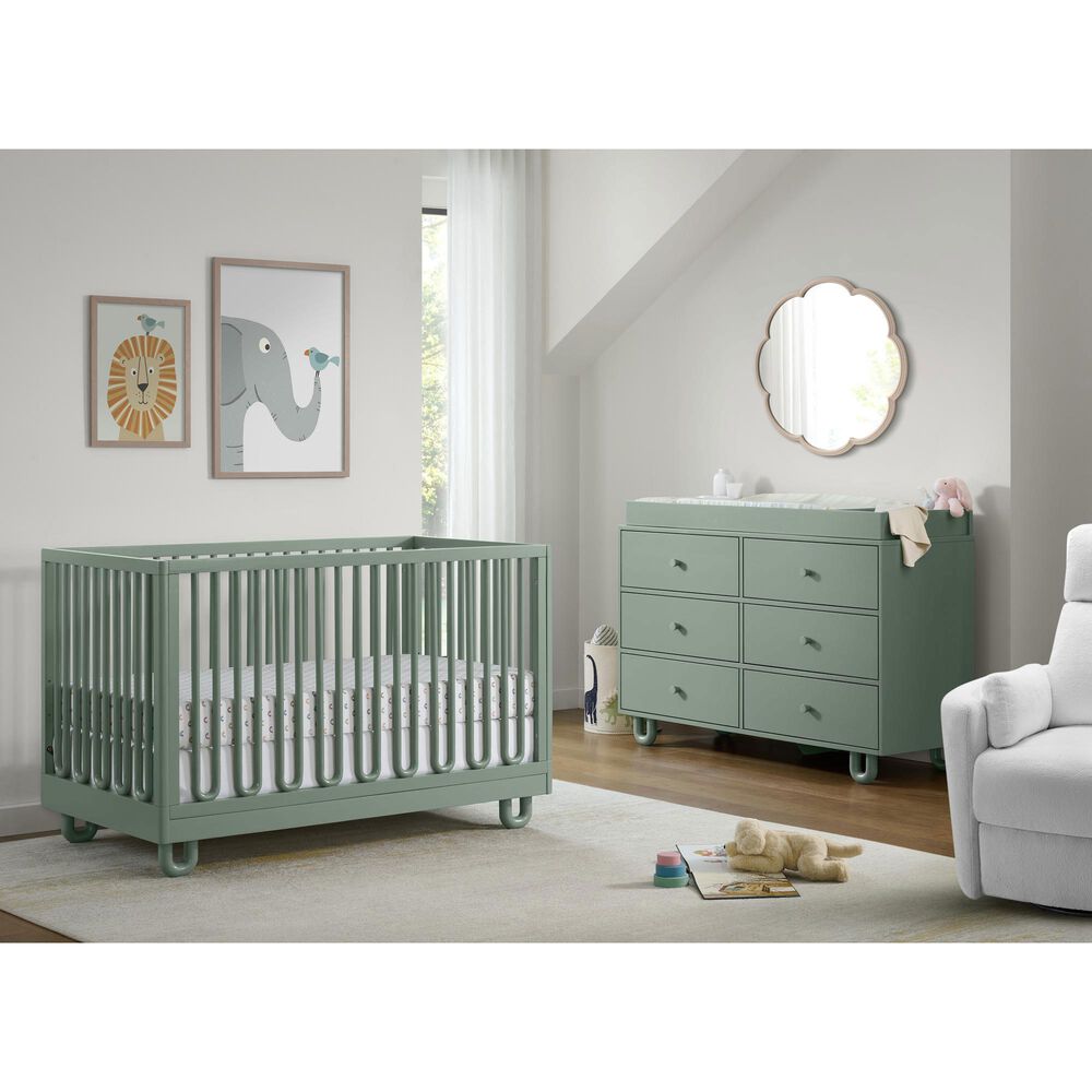 Oxford Baby Meridian Changing Topper in Olive Green, , large