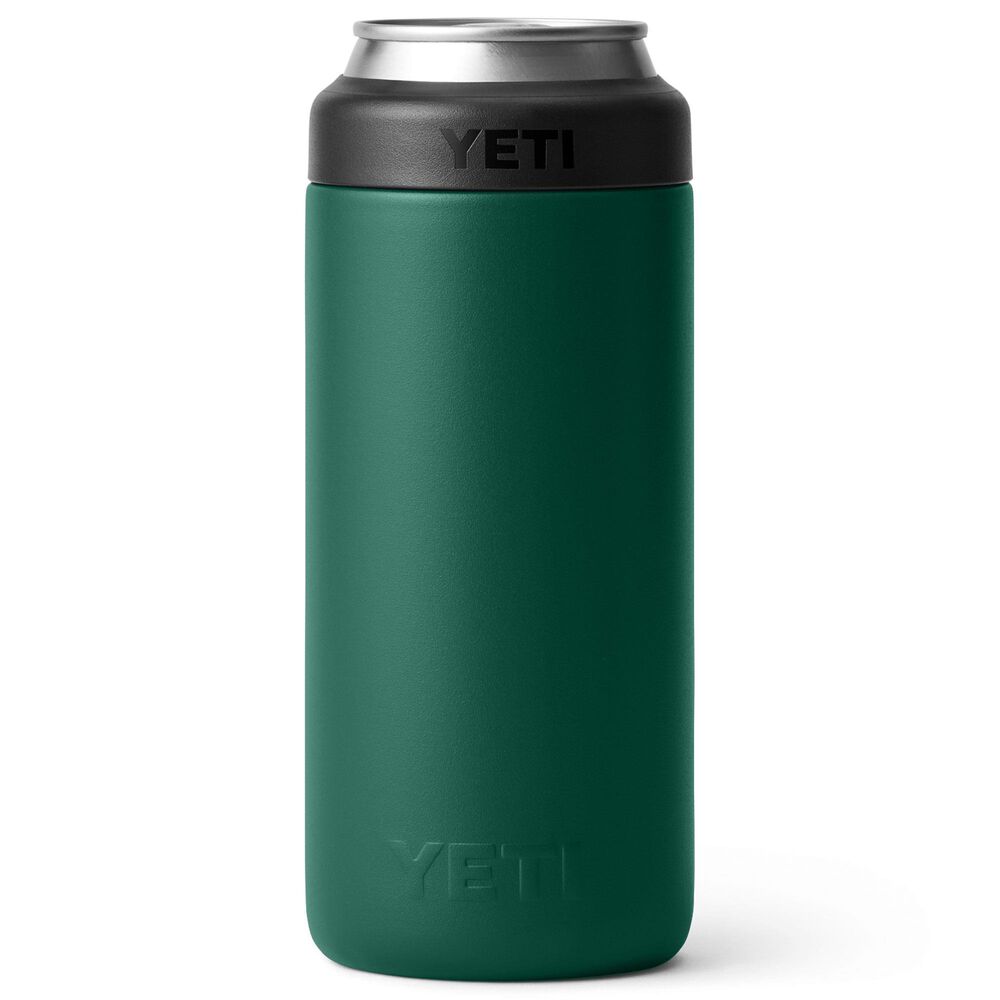 YETI Rambler 12 Oz Colster Slim Can Cooler in Black Forest Green, , large