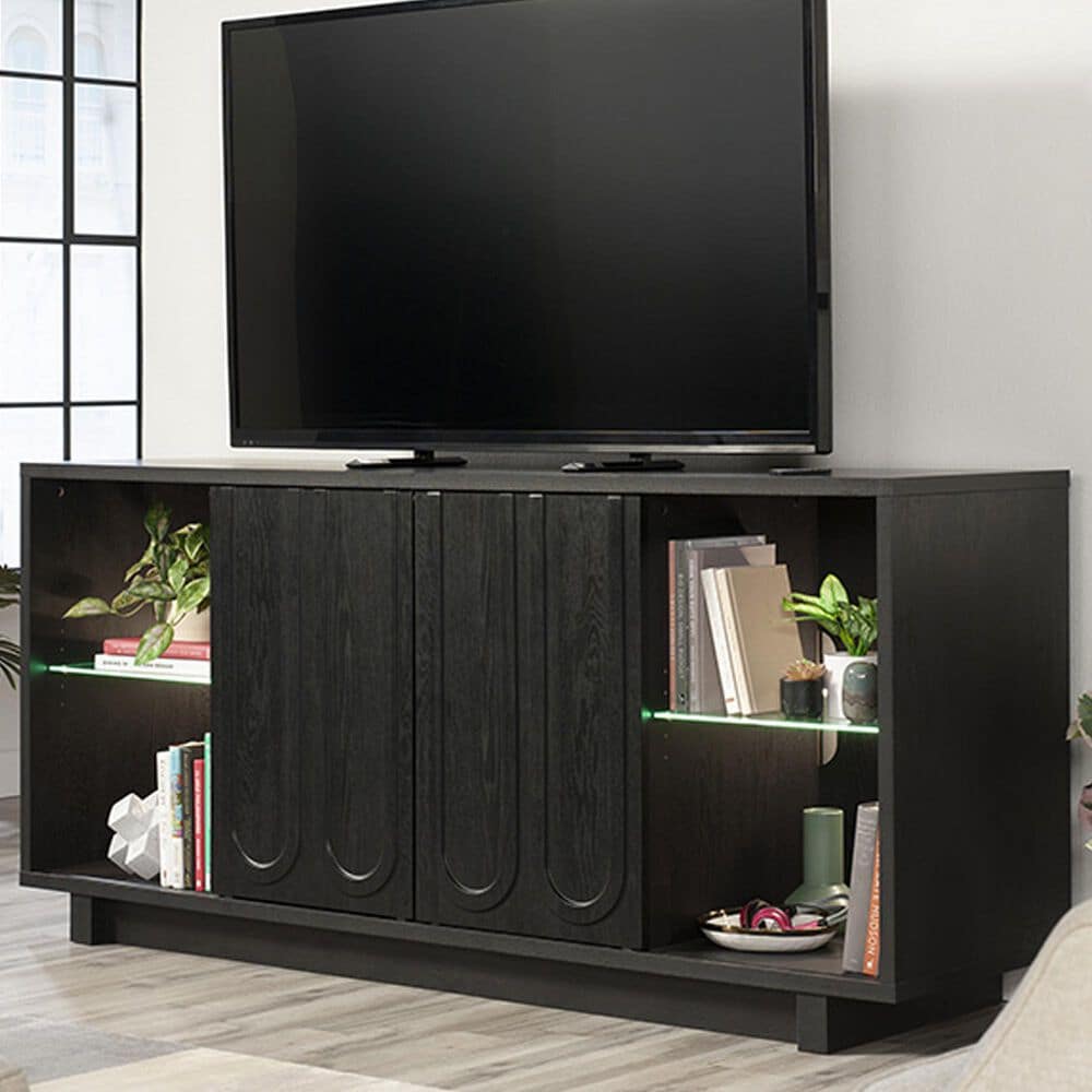 Sauder Select 70" TV Stand in Raven Oak, , large