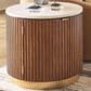 Lexington Furniture La Costa Avenida End Table in Anticato, Sierra Tan and Satin Gold, , large