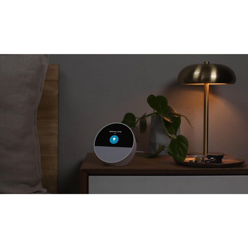 Amazon Echo Spot &#40;2024 release&#41;, Smart alarm clock with vibrant sound + Alexa - White, , large