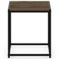 HOMLUX 1-Tier End Table in Columbia Walnut and Black, , large