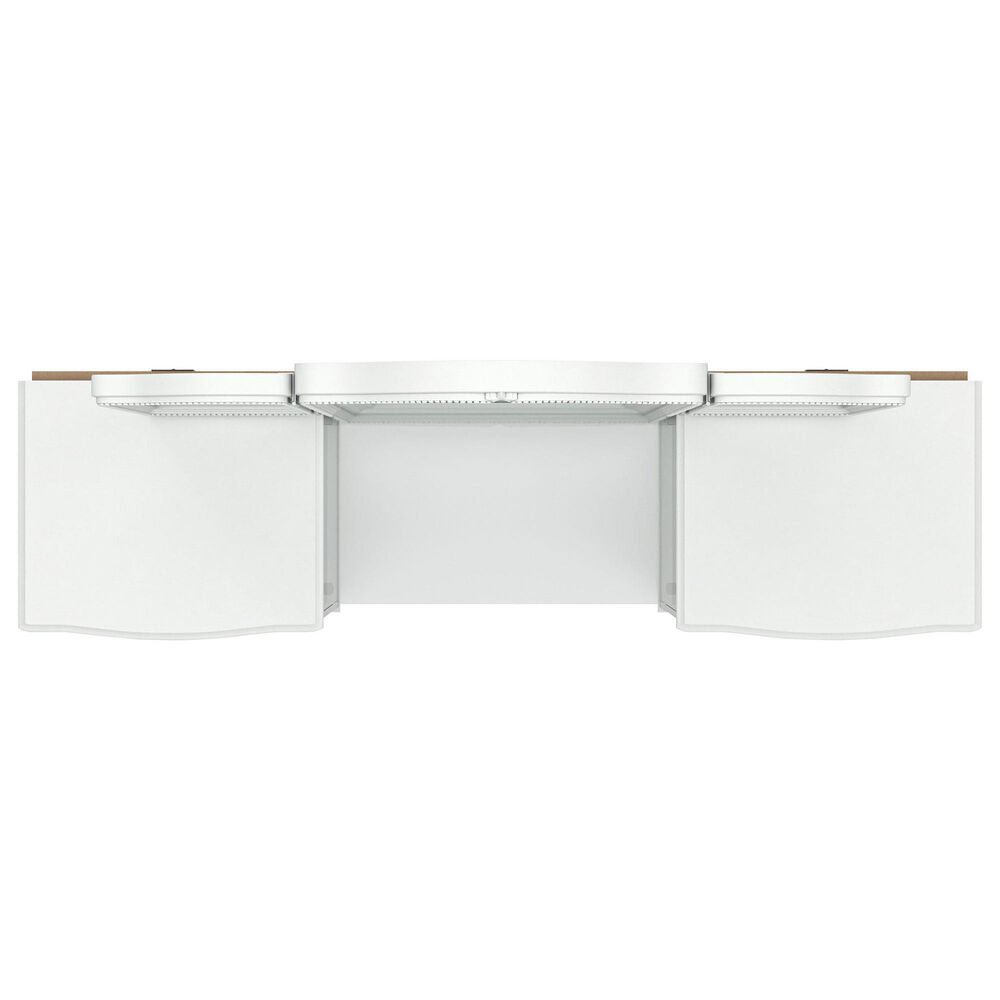 Ashley Kozlani 3-Piece Vanity Cabinet Set with Mirror and Stool in Matte White, , large