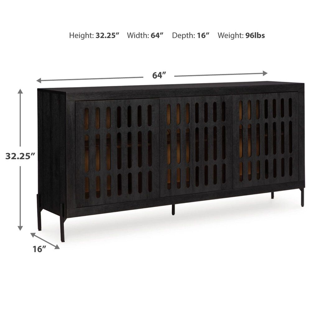 Ashley Vallisburg Accent Cabinet in Black and Natural, , large