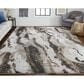 Feizy Vancouver 4" x 6" Charcoal and Beige Area Rug, , large