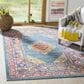 Safavieh Madison MAD133A 4" x 6" Light Blue and Orange Area Rug, , large