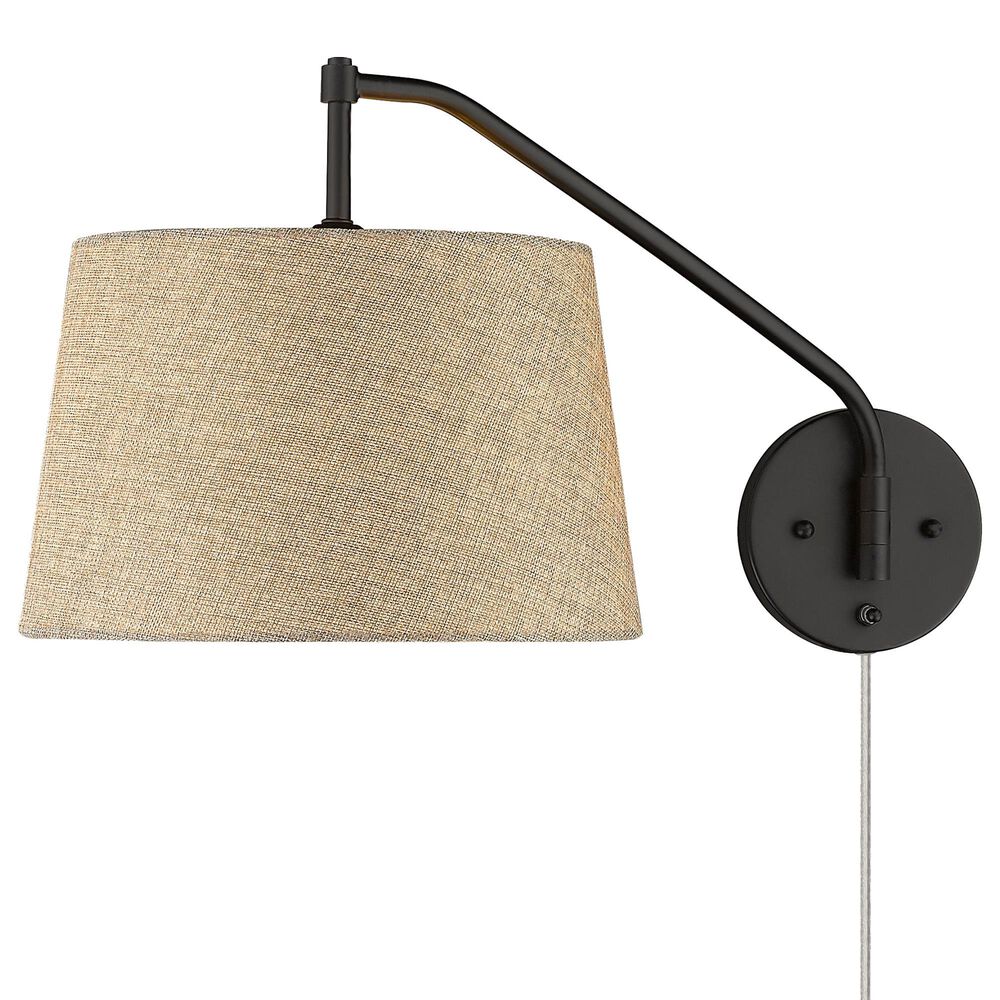 Golden Lighting Ryleigh 1-Light Articulating Wall Sconce in Matte Black, , large