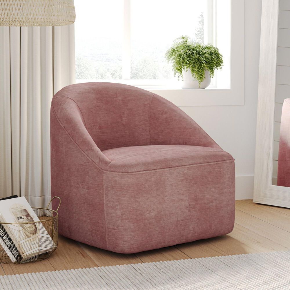 Waltham Lulu Swivel Accent Chair in Lilac, , large