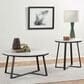 Pacific Landing Hugo Round Coffee Table in Matte Black and White, , large