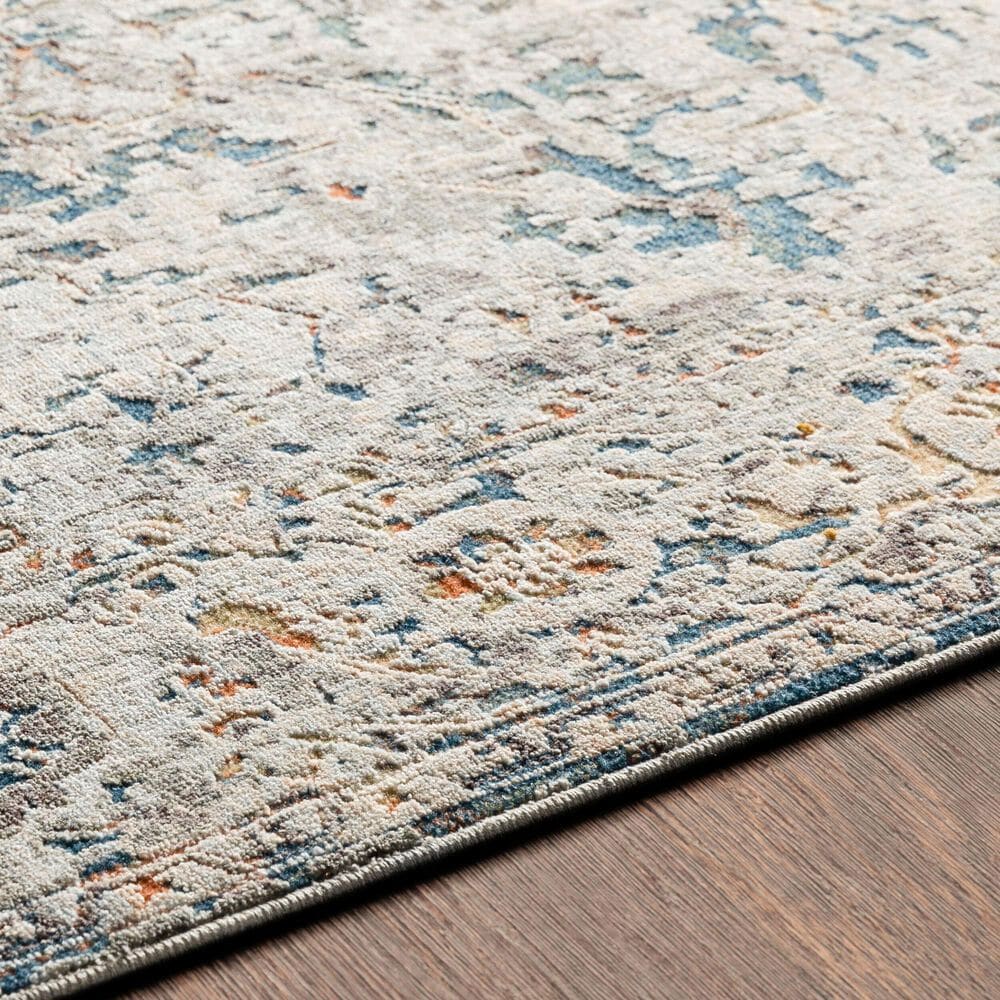 Surya Presidential Ice Blue, Blue, Dusty Sage, Saffron, Ivory, Wheat, Orange, Light Olive, Gray and Charcoal 11&#39;6&quot; x 15&#39;6&quot; Area Rug, , large