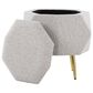 LumiSource Diamond Storage Ottoman in Light Grey, , large