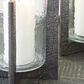 Ashley Garekton Candle Holder in Antiqued Pewter and Clear (Set of 2), , large