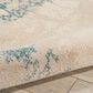 Nourison Maxell MAE13 9"3" x 12"9" Ivory and Teal Area Rug, , large