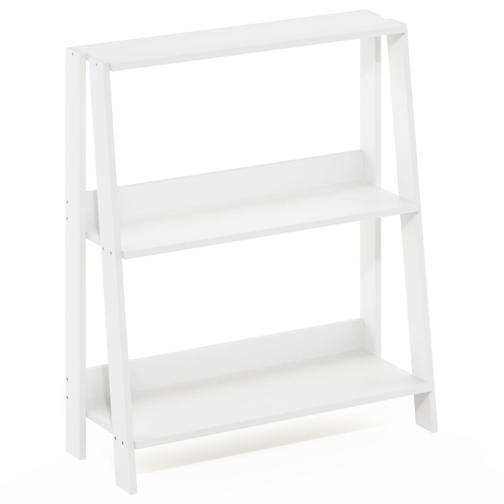 HOMLUX 3-Tier Ladder Display Bookshelf in White, , large