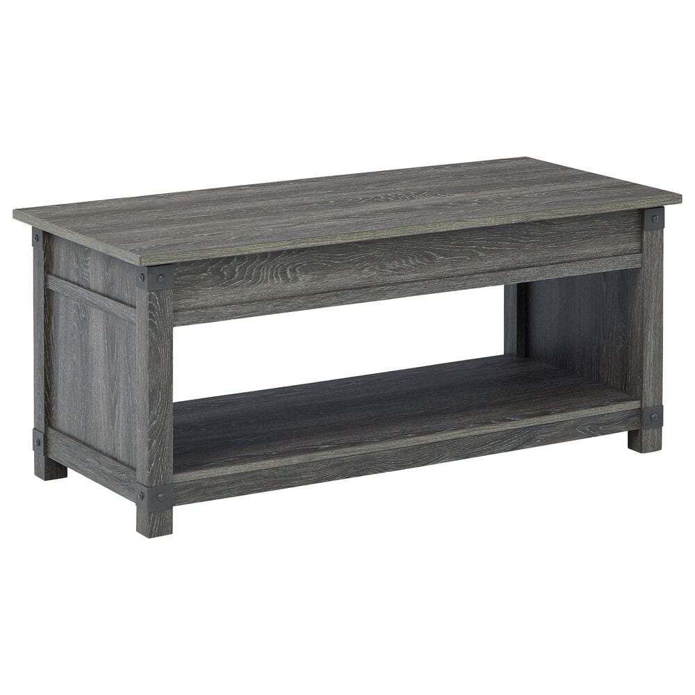 Ashley Freedan Lift-Top Coffee Table in Grayish Brown, , large