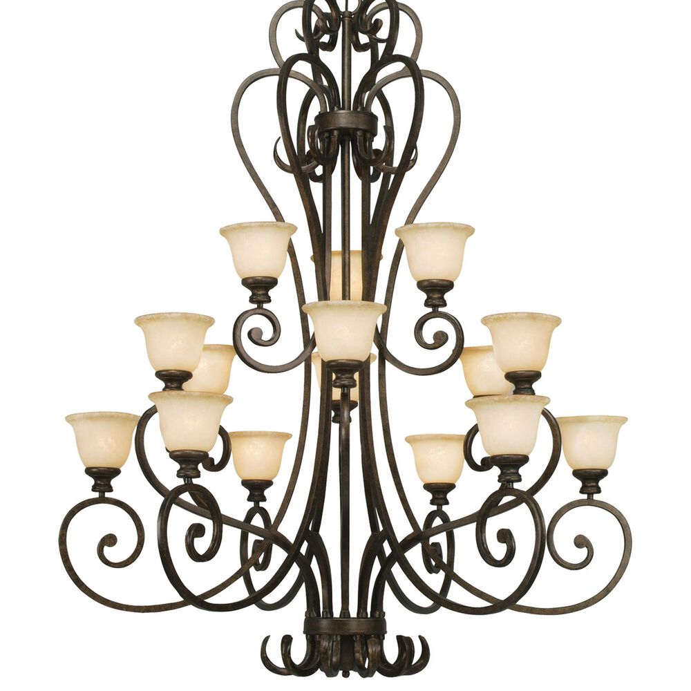 Golden Lighting Heartwood 15-Light Chandelier in Burnt Sienna, , large