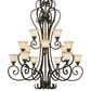 Golden Lighting Heartwood 15-Light Chandelier in Burnt Sienna, , large