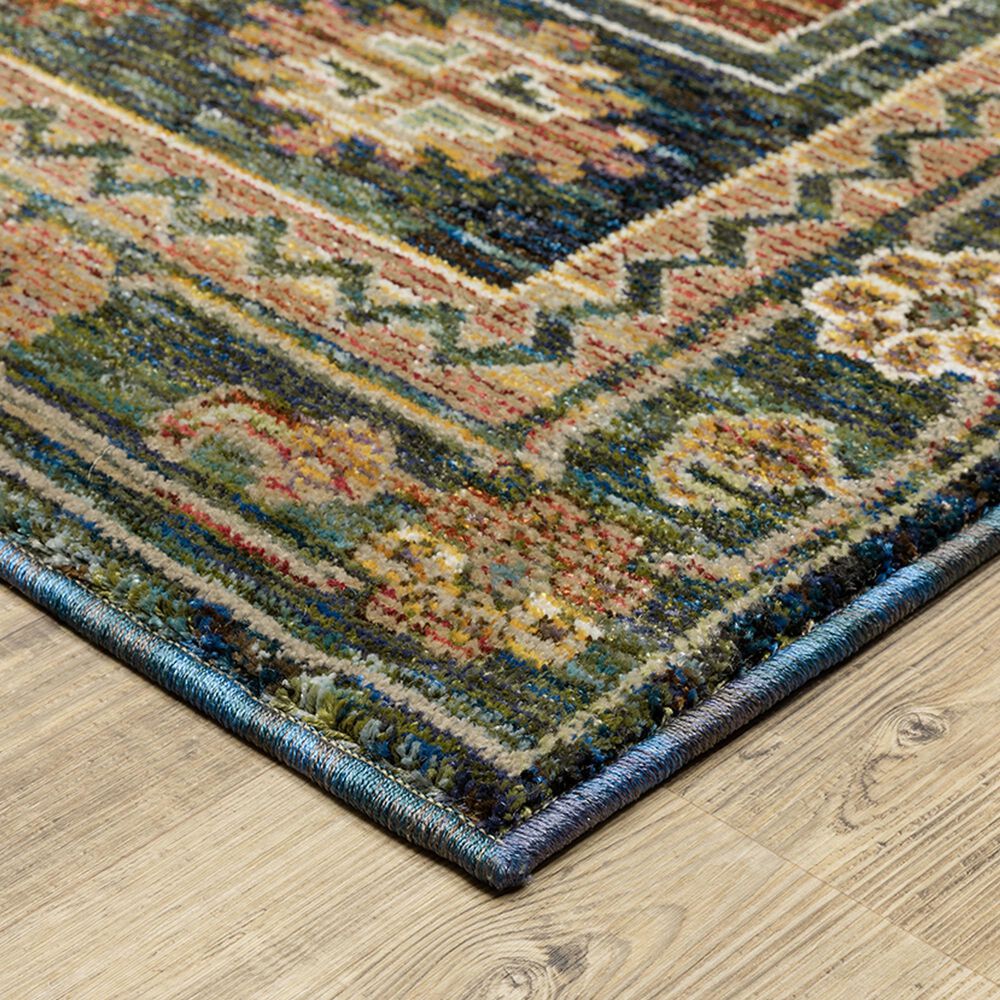 Oriental Weavers Andorra 2&#39;3&quot; x 8&#39; Blue and Multicolor Runner, , large