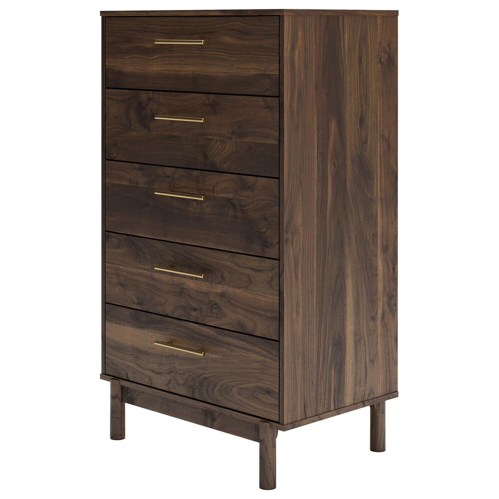 Ashley Calverson 5-Drawer Chest in Mocha, , large