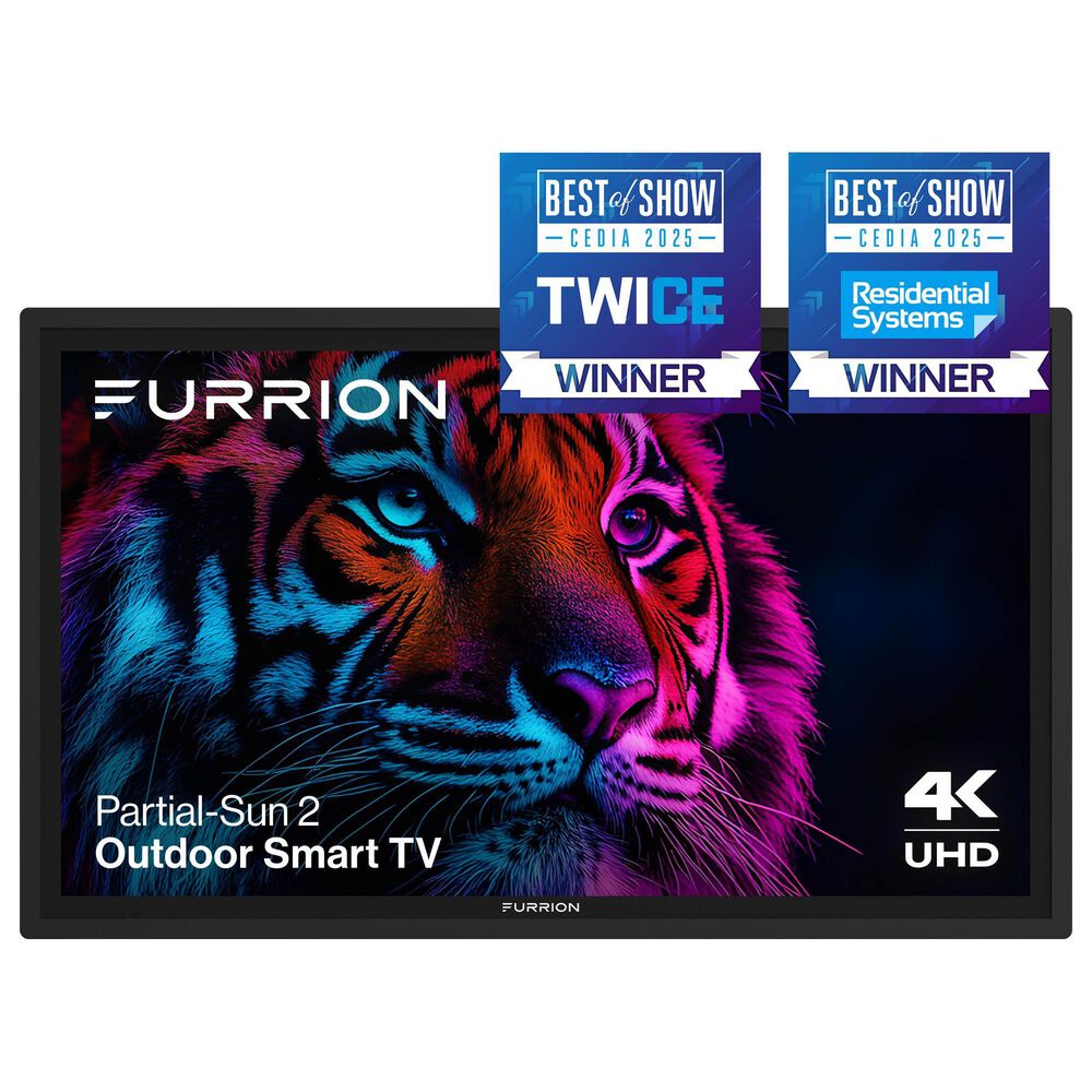 Furrion Aurora 55" Class Partial Sun 2 Outdoor 4K UHD LED TV in Black - Smart TV, , large