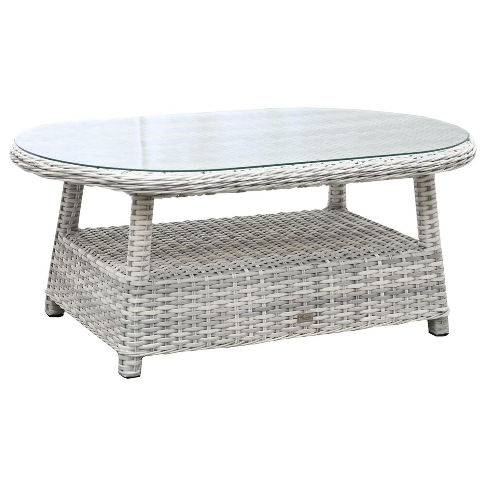 Shoreline Furniture South Beach Oval Coffee Table in Ice, , large