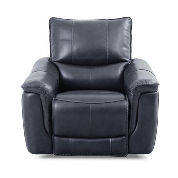 Oxford Furniture Power Recliner with Power Headrest in Softee Blueberry, , large