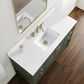 37B Ravello 48" Single Bathroom Vanity Cabinet in Deep Olive Green with Marble Top and Backsplash, , large