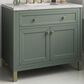 James Martin Vanities Chicago 36" Single Bathroom Vanity in Smokey Celadon with 3 cm Eternal Jasmine Pearl Quartz Top and Rectangular Sink, , large
