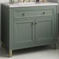 James Martin Vanities Chicago 36" Single Bathroom Vanity in Smokey Celadon with 3 cm Eternal Jasmine Pearl Quartz Top and Rectangular Sink, , large