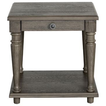 Mayberry Hill Kings Court Chairside Table with USB in Grey, , large