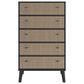 Ashley Charlang 5 Drawer Chest in Matte Black and Beige, , large
