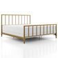 Furniture of America Blair King Slat Bed in Gold, , large