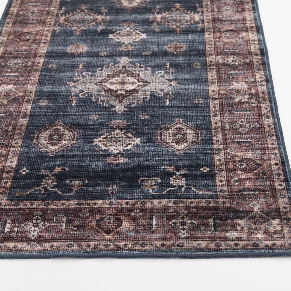 Central Oriental Rugease Velveteen Raquel Aerugo and Rust 7&#39;6&quot; x 9&#39;6&quot; Area Rug, , large