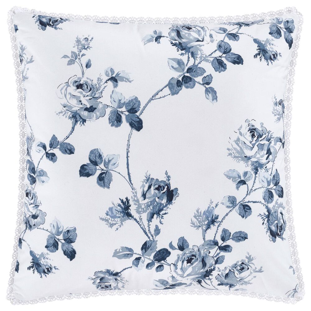 J. Queen New York Rialto 16" Square Throw Pillow in French Blue and White, , large