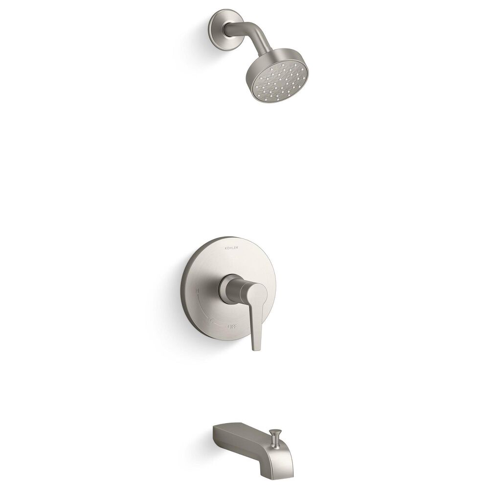 Kohler Pitch Rite-Temp Bath and Shower Faucet Trim Kit in Vibrant Brushed Nickel, , large