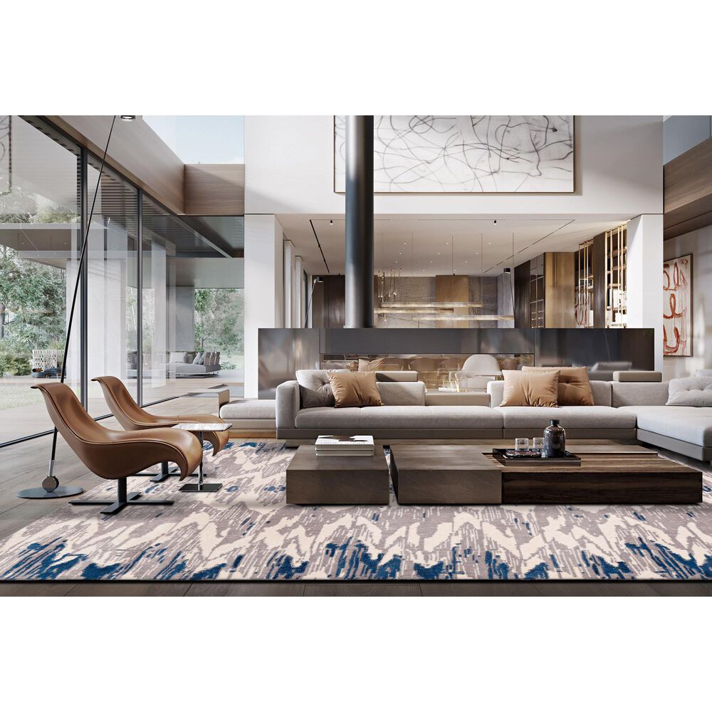 Radici USA Dora 6&#39; x 9&#39; Slate, Gray and Silver Area Rug, , large