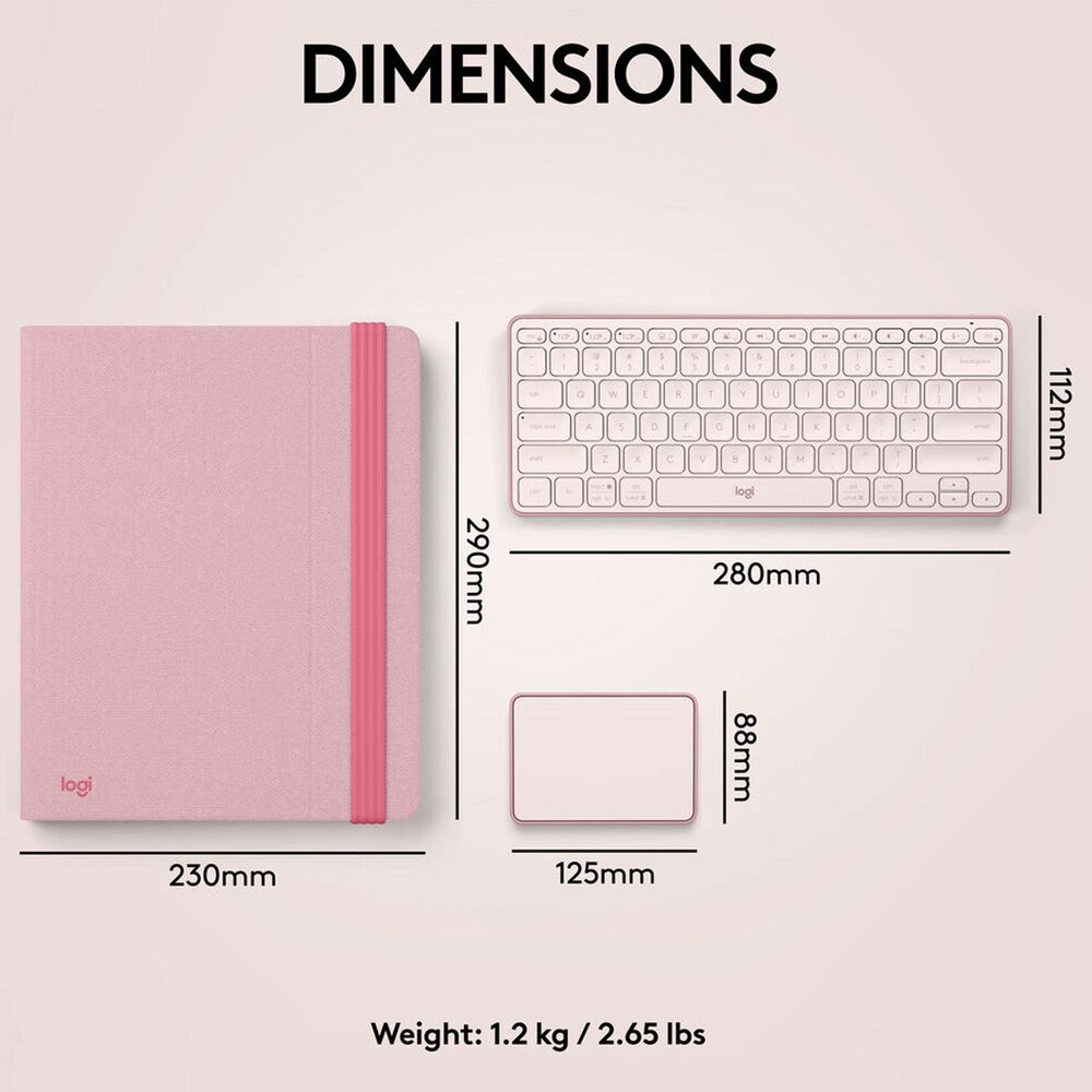 Logitech Casa Pop Up Desk in Bohemian Blush, , large