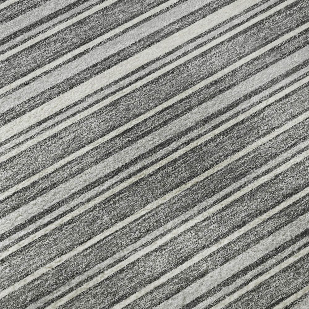 Dalyn Rug Company Soft Essentials Striped Gray 3' x 5' Indoor/Outdoor Area Rug, , large
