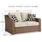 Ashley Beachcroft Patio Loveseat in Beige, , large
