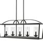 Golden Lighting Mercer Linear 5-Light Pendant in Matte Black, , large