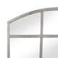 Maple and Jade 40" x 30" Arched Window Pane Wall Mirror in Matte Black, , large