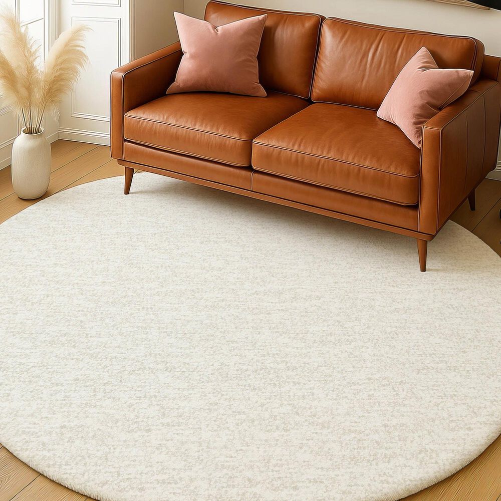 Dalyn Rug Company Voyage VY2 Ivory 8' Round Area Rug, , large