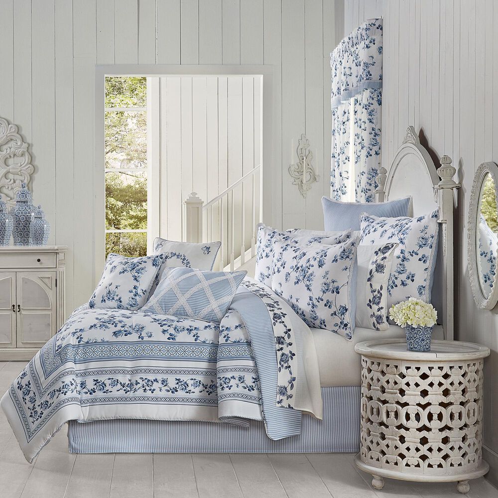 Royal Court Rialto 4-Piece King Comforter Set in French Blue, , large