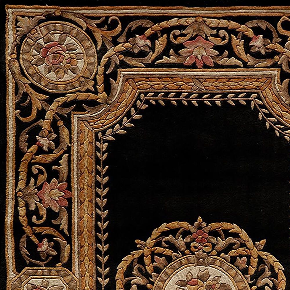 Momeni Harmony 2&#39;3&quot; x 8&#39; Black and Gold Runner, , large