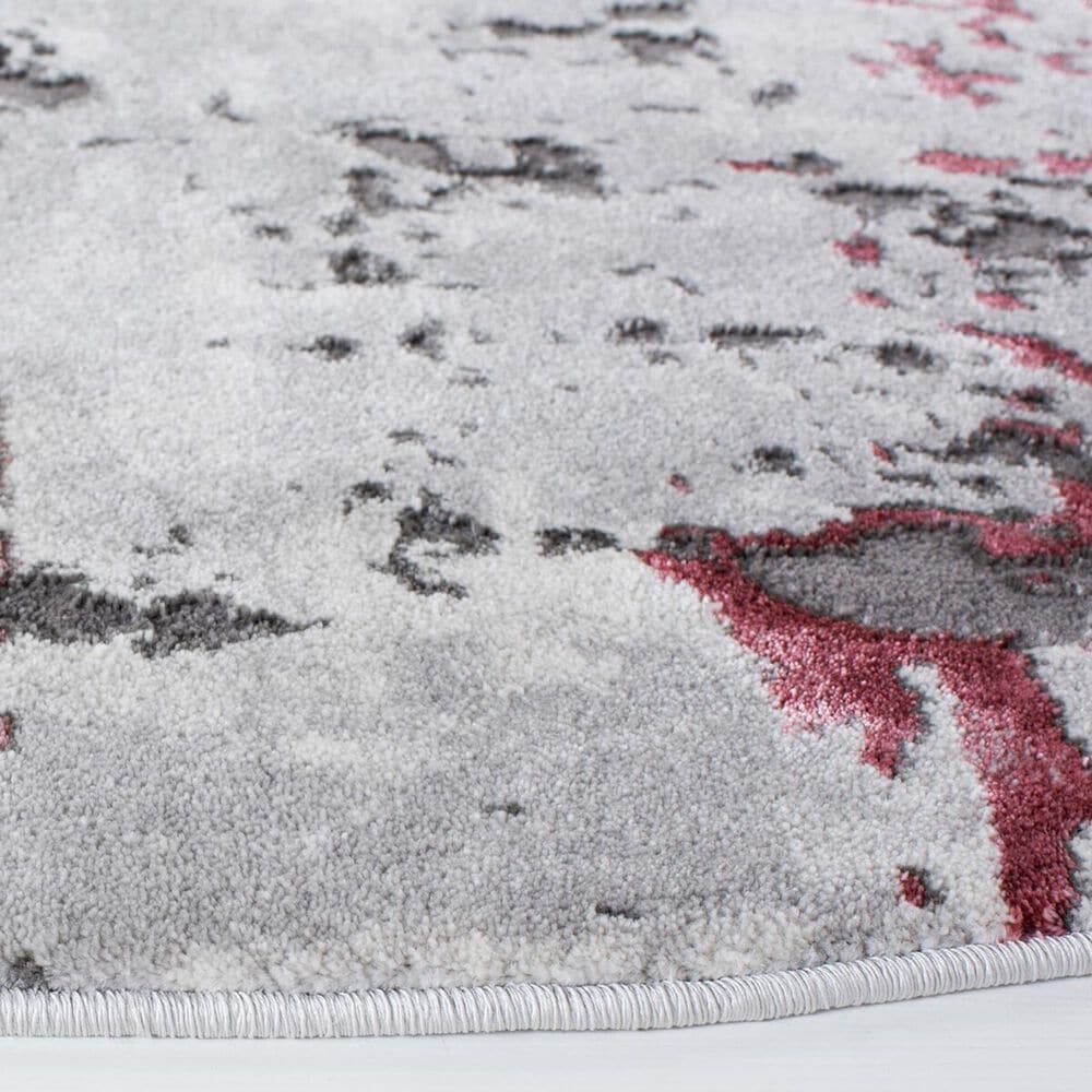 Safavieh Craft 4&#39; Round Grey and Pink Area Rug, , large
