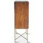 Home Trends & Design Cosmopolitan Bar Cabinet in Honey Brown and Antique Gold, , large